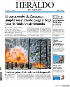 Portada Heraldo de Aragón