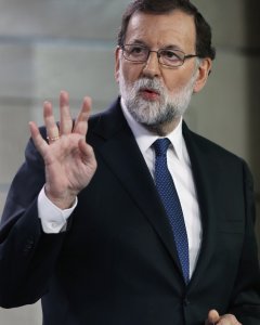 El presidente del gobierno Mariano Rajoy compareció para explicar la aplicación del Artículo 155 de la Costitución, tras el Consejo de Ministros extraordinario.EFE/Juan Carlos Hidalgo