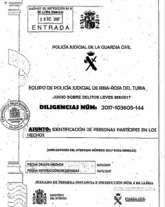 El informe realizado por la Guardia Civil