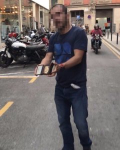 Imatge de l'agressor de Jordi Borràs difosa a les xarxes socials.