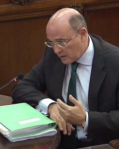 El coronel Pérez de los Cobos, durant la seva compareixença al Suprem. EFE