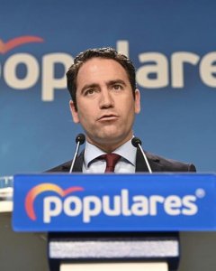 3/9/2019.- El secretario general de Partido Popular, Teodoro García Egea, durante la rueda de prensa que ofreció hoy martes en la sede de su partido tras la reunión del Comite de Dirección del PP. EFE/Fernando Villar