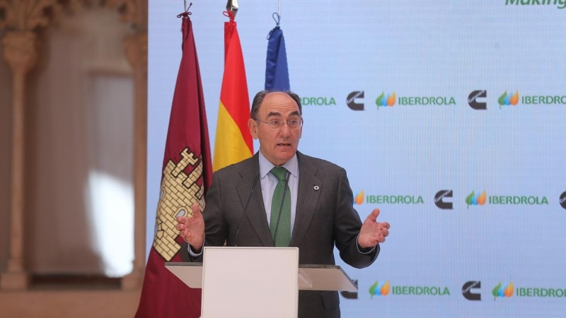 El presidente de Iberdrola, Ignacio Sánchez Galán, en un acto en Toledo, en mayo de 2021. E.P./Isabel Infantes