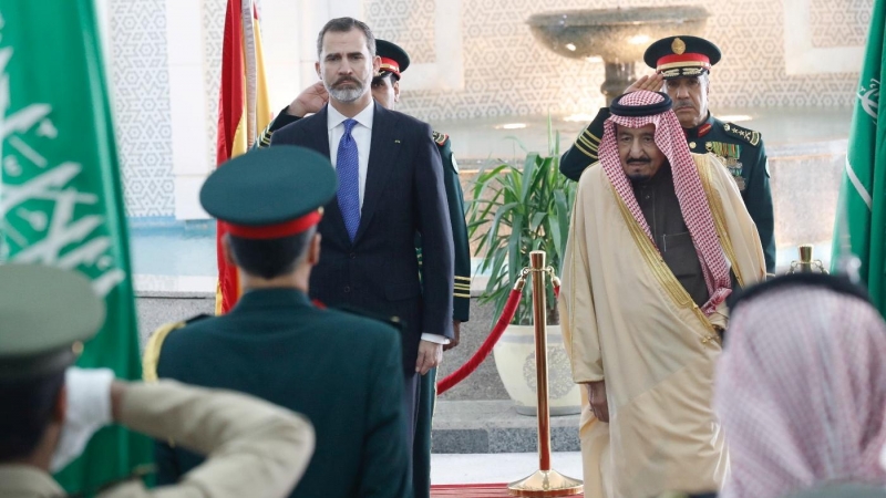 Felipe VI y Salmán bin Abdulaziz