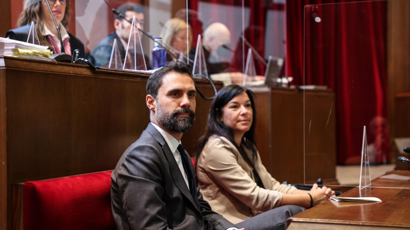 05/10/2022 - Roger Torrent a l'inici del judici contra la Mesa del Parlament que presidia.