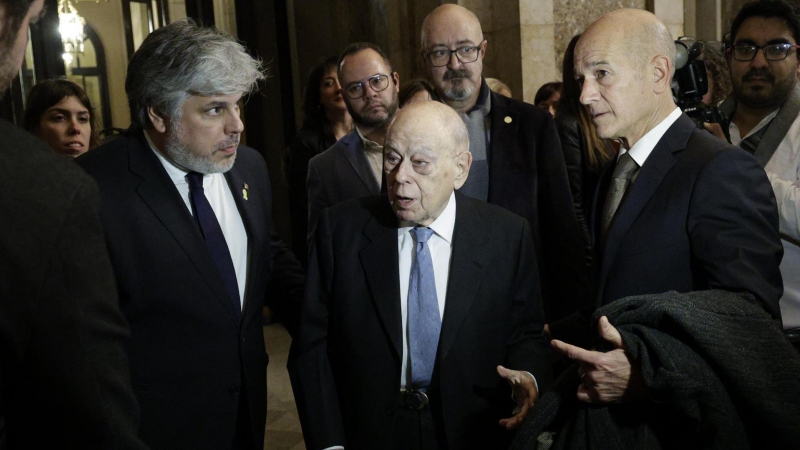 Jordi Pujol en el seu retorn al Parlament.