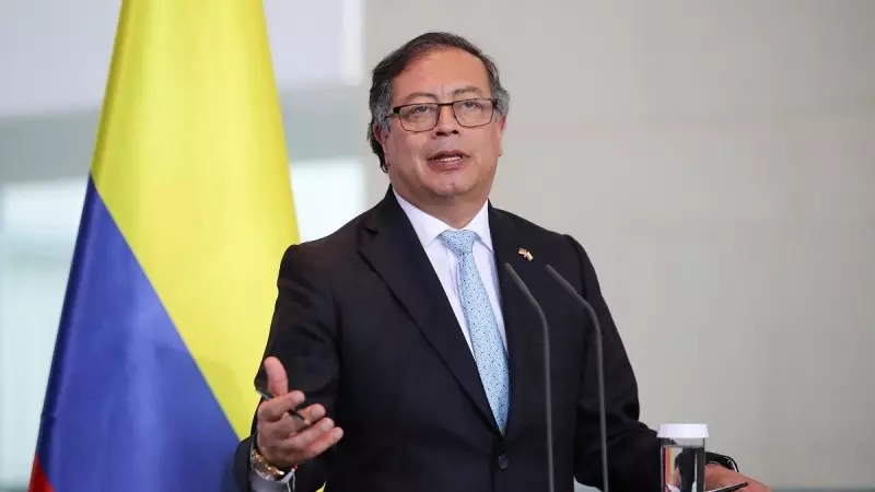 El presidente de Colombia, Gustavo Petro, comparece en rueda de prensa en la capital alemana, Berlín, a 16 de junio de 2023