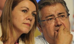 Juan Ignacio Zoido y María Dolores de Cospedal, en un acto del PP. EFE