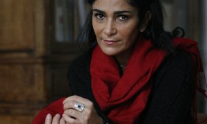 Lydia Cacho, ayer en la sede de la Asociación de la Prensa de Madrid.