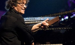 El pianista Chano Domínguez durante una actuación en el Teatro Pemán de Cádiz.