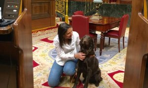 Clara Garrido, con Sunt en el Congreso.