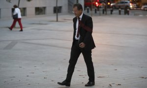 El actual presidente de Abengoa, Antonio Fornieles, a su llegada a la Audiencia Nacional. / EFE