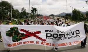 Manifestación de familiares de los asesinadas por el caso de los falsos positivos / EFE