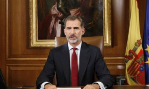 El rey Felipe VI dirige un mensaje a los españoles dos días después del referéndum del 1-O organizado por la Generalitat sobre la independencia de Catalunya./EFE