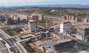 Obras en la zona de Valdebebas (Madrid). -VALDEBEBAS