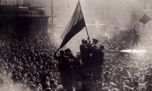 Celebración por la proclamación de la II República en España. Madrid, 14 de abril de 1931.