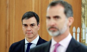 Pedro Sánchez y el rey en un reciente acto oficial. (EFE)