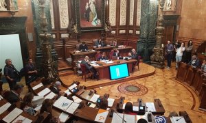 El pleno del ayuntamiento de Barcelona. EUROPA PRESS