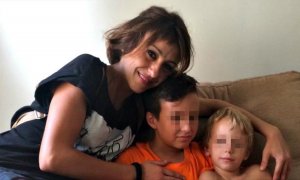 Juana Rivas con sus hijos