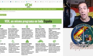 Jandro Lion en uno de sus montajes para hacer propaganda del programa de Vox en las redes sociales.