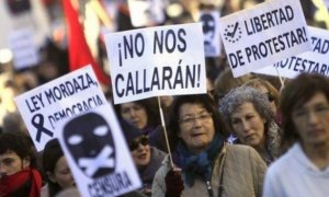 Manifestación contra la Ley Mordaza convocada por las Marchas por la Dignidad. EFE/Archivo