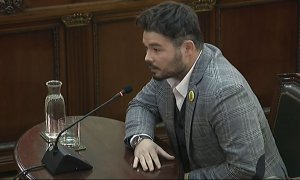 Gabriel Rufián declara como testigo en el juicio por el procés