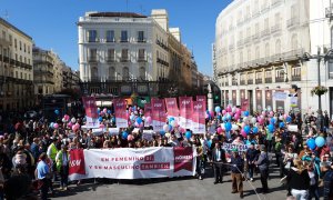 Manifestación antifeminista de la puerta del Sol. FERMÍN GRODIRA