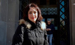 Juana Rivas a su salida de la última vista por la custodia de sus hijos en los juzgados de Cagliari (Italia) | EFE/ Archivo