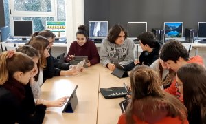 El consejo editorial del periódico Escola Gem Report, uno de los participantes en la iniciativa — Junior Report