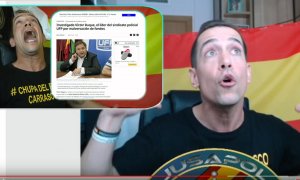 Jandro Lion, contando en su canal de YouTube que los miembros de Jusapol violaron el secreto ordenado por el juez para filtrarles el contenido de un registro en la sede de la UFP.