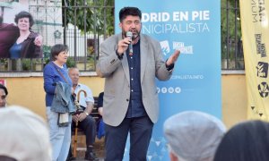 El candidato de Madrid en Pie al Ayuntamiento, Carlos Sánchez Mato, durante un mitin de su candidatura / Madrid en Pie