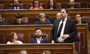 Oriol Junqueras durant la primera sessió del Congrés dels Diputats. Europa Press