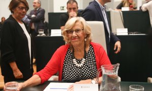 Manuela Carmena, en la Sesión de constitución del Ayuntamiento de Madrid. / Ricardo Rubio - EUROPA PRESS 15/06/2019.