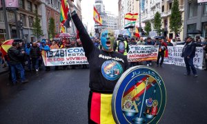 Una de las manifestaciones convocadas por Jusapol en Madrid. (EFE)