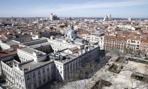 Vista aérea del edificio del Tribunal Supremo, en Madrid. E.P./Eduardo Parra