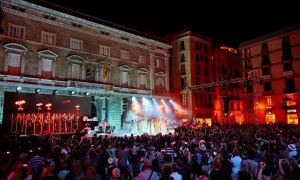 Acte institucional de la Diada Nacional de Catalunya a la plaça de Sant Jaume. EFE