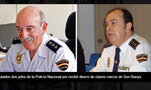 Fotos del comisario Cerdá y el inspector jefe Suárez aparecidas en Diario de Mallorca cuando el juez del Instrucción 1 de Palma les imputó por recibir dinero de clanes narcos.