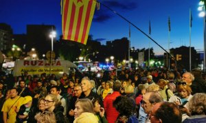 La Marxa per la Llibertat ha arrencat de Tarragona que encara era fosc. QUERALT CASTILLO.