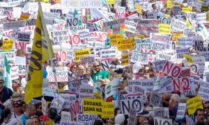 10-06-2018.- Manifestación de la Marea Blanca en Sevilla. EFE