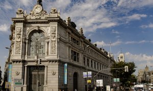 Fachada del edificio del Banco de España situada en la confluencia del Paseo del Prado y la madrileña calle de Alcalá. E.P./ Eduardo Parra