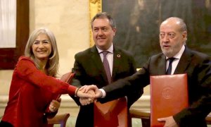 Del Pozo, Espadas y Villalobos. Europa Press