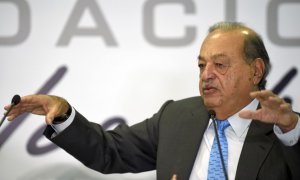 El magnate mexicano Carlos Slim en una rueda de prensa en Ciudad de México, el pasado octubre. AFP/Alfredo Estrella