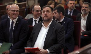 El exvicepresidente de la Generalitat, Oriol Junqueras, durante el juicio del 'procés'. / Europa Press