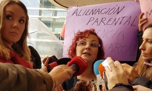 María Sevilla, expresidenta de Infancia Libre, tras declarar ante la Fiscalía el pasado 29 de noviembre