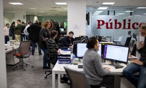 La redacción del diario 'Público'. CHRISTIAN GONZÁLEZ