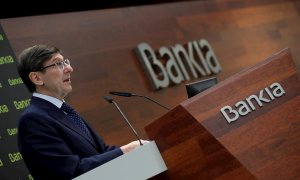 El presidente de Bankia, José Ignacio Goirigolzarri en la presentación de las cuentas de la entidad de 2019. EFE/ Zipi