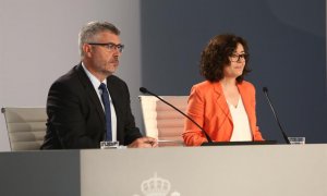 Rueda de prensa del secretario de Estado de Comunicación, Miguel Ángel Oliver, y la subsecretaria del Ministerio del Interior, Isabel Goicoechea - MINISTERIO DEL INTERIOR - Archivo