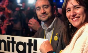 Damià Calvet i Laura Borràs en un acte de la Crida.