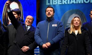 Berlusconi, Salvini y Meloni, hace unos días. REUTERS/Flavio Lo Scalzo