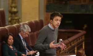 El líder de Más País, Íñigo Errejón, durante una sesión del Congreso. / EP